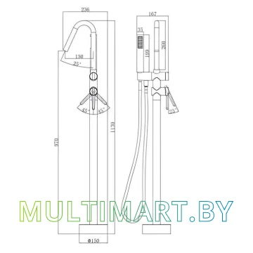 Смеситель A-Five Lotus A5-0530 картинка 2